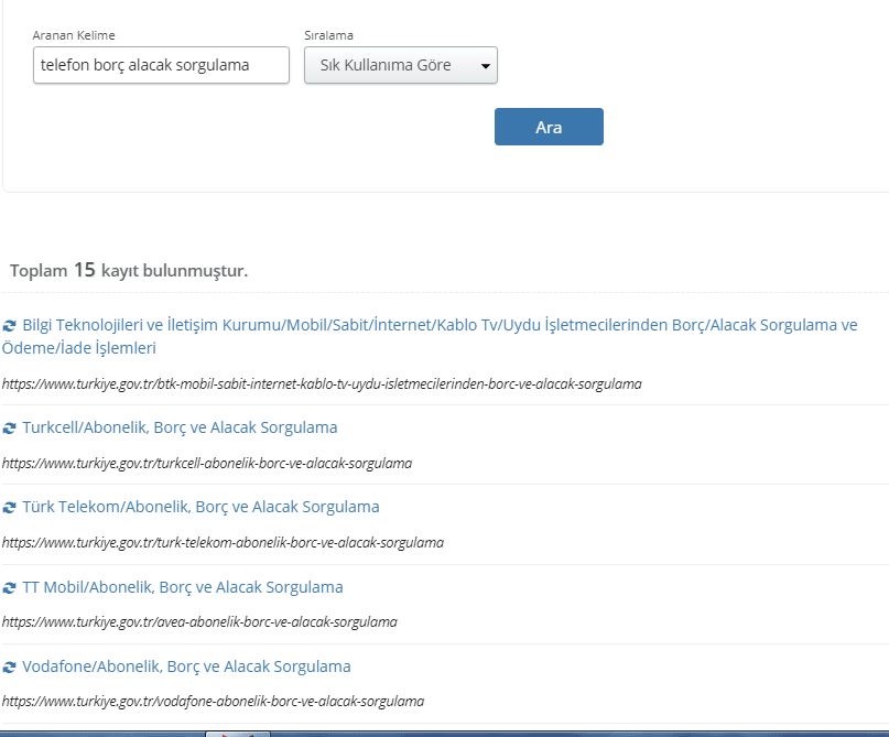 e-Devlet Alacak Sorgulama