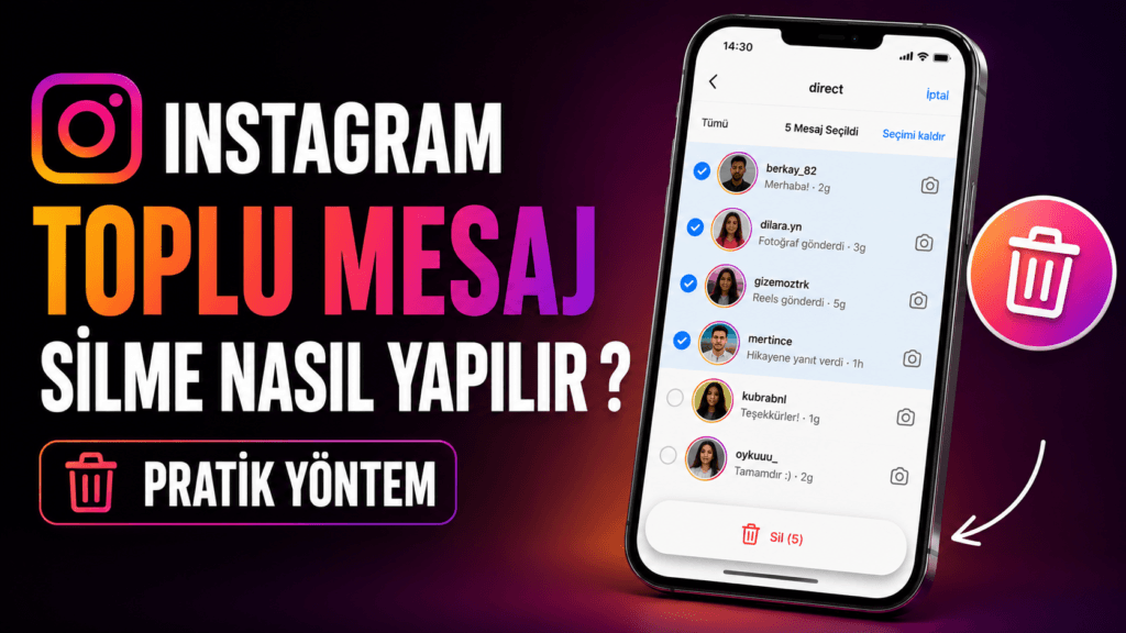 İnstagram Toplu Mesaj Silme