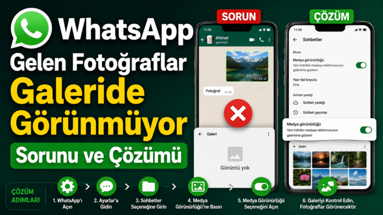 WhatsApp Gelen Fotoğraflar Galeride Görünmüyor
