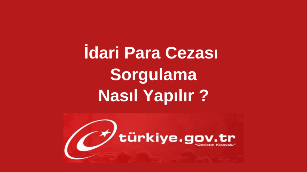 e-Devlet Üzerinden İdari Para Cezası Sorgulama