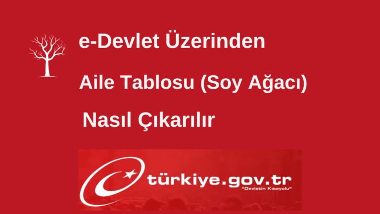 e-Devletten Aile Tablosu Nasıl Çıkarılır