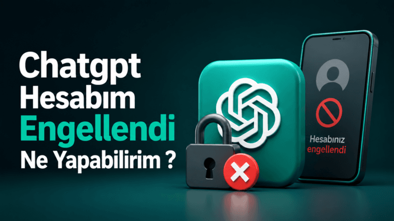 ChatGPT hesabım engellendi, telefon ekranında hesap engellendi uyarısı ve asma kilit simgesi gösteriyor