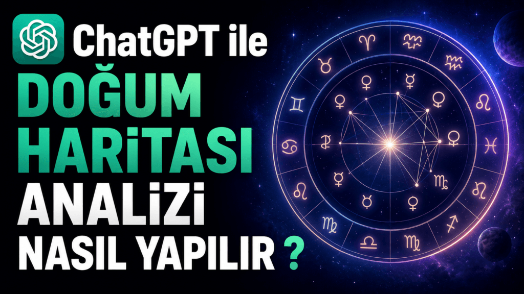 ChatGPT ile Doğum Haritası Analizi Nasıl Yapılır? Dijipedya Editörü Haziran 2025 ChatGPT · Kişisel Gelişim · Astroloji Yapay zekâ artık yalnızca iş hayatımızı kolaylaştırmakla kalmıyor; kişisel gelişim ve kendini anlama yolculuğunda da rehberlik ediyor. Son zamanlarda merak edilen konulardan biri: ChatGPT ile doğum haritası analizi yapılabilir mi? Bu yazıda, ChatGPT ile astrolojik harita analizinin nasıl yapıldığını, hangi bilgilere ihtiyaç duyulduğunu ve nasıl bir sonuç alındığını adım adım açıklıyoruz. İçindekiler Doğum Haritası Nedir? ChatGPT Doğum Haritası Analizi Yapabilir mi? Hangi Bilgiler Gerekli? ChatGPT Neleri Analiz Eder? Analiz Bilimsel mi? Örnek Komutlar ChatGPT ile doğum haritası analizi yapılabilir mi? Evet — hem de düşündüğünüzden çok daha detaylı! Yalnızca 3 bilgi yeterli: doğum tarihi, saati ve yeri. Doğum Haritası Nedir? Doğum haritası (natal harita), kişinin doğduğu anda gökyüzündeki gezegen ve burç konumlarının sembolik bir haritasıdır. Astrolojiye göre bu harita; bir insanın karakterinden ilişkilerine, kariyerinden içsel çatışmalarına kadar birçok konuda ipuçları sunar. Her birey için tamamen kişisel ve özgün olan bu harita, astrolojinin temel çalışma aracıdır. ChatGPT Doğum Haritası Analizi Yapabilir mi? ChatGPT, astrolojik sembolleri ve analiz tekniklerini bilen gelişmiş bir dil modelidir. Her ne kadar doğrudan yıldız hesaplaması yapmasa da, senin verdiğin bilgilerle profesyonel bir astrolog gibi doğum haritanı yorumlayabilir. Hangi Bilgiler Gerekli? 📅 Doğum Tarihi Gün / Ay / Yıl formatında — örn. 19 Haziran 1990 🕐 Doğum Saati Mümkün olduğunca net — örn. 07:00. Yükselen burç için önemli. 📍 Doğum Yeri Şehir ve ülke — örn. Ankara, Türkiye Bu 3 bilgiyle Güneş burcun, Ay burcun, Yükselen burcun ve diğer tüm gezegen konumların hesaplanabilir. ChatGPT Neleri Analiz Eder? AlanAçıklama Güneş, Ay, Yükselen Temel karakter yapısı ve hayattaki duruşun Gezegen Konumları Venüs → aşk, Mars → enerji, Merkür → iletişim tarzı, Jüpiter → şans ve büyüme alanı Ev Yerleşimleri Hangi yaşam alanlarında öne çıkarsın? (aile, kariyer, ilişki, para vb.) Gezegen Açıları Kişilikteki çatışmalar ve destekleyici dinamikler (kare, üçgen, kavuşum vb.) Tematik Analiz Aşk hayatı, kariyer potansiyeli, ruhsal gelişim, güçlü ve zayıf yönler Analiz Bilimsel mi? Önemli Not: Astroloji, modern bilim ölçütlerine göre deneysel değildir. Ancak özellikle psikolojik astroloji, kişisel farkındalık için güçlü bir sembolik sistem olarak değerlendirilebilir. ChatGPT bu sembolleri tanır, yorumlar ve kişinin içsel yapısına dair yapay zekâ destekli analiz sunar. Sonuçları ilham kaynağı ve öz-keşif aracı olarak değerlendirmeniz önerilir; tıbbi veya psikolojik tanı yerine kullanılmamalıdır. Örnek Komutlar — Kendin de Deneyebilirsin! 🌟 Genel Doğum Haritası Analizi Hazır Komut 19 Haziran 1976, saat 07:00, Ankara doğumluyum. Doğum haritamı detaylı olarak analiz eder misin? Güneş, Ay ve Yükselen burcumun yanı sıra öne çıkan gezegen konumlarını da açıkla. ❤️ Aşk Hayatı ve İlişkiler Odaklı Hazır Komut Doğum bilgilerim: [Tarih, Saat, Şehir]. Bu doğum haritasına göre özellikle aşk hayatım, ilişkilere yaklaşımım ve ideal partner profilim hakkında analiz yapar mısın? 💼 Kariyer ve Potansiyel Odaklı Hazır Komut Doğum bilgilerim: [Tarih, Saat, Şehir]. Haritama göre hangi alanlarda daha başarılı olabilirim? Kariyer potansiyelim ve güçlü yönlerim nelerdir? 🔮 Güçlü ve Zayıf Yönler Analizi Hazır Komut Doğum bilgilerim: [Tarih, Saat, Şehir]. Doğum haritamdaki çatışmalı açılar ve destekleyici dinamikler nelerdir? Kişisel gelişimim için neye odaklanmalıyım? Kendinizi Daha İyi Tanımaya Hazır mısınız? Kendini daha iyi tanımak, hayatındaki döngüleri anlamlandırmak ya da sadece merakını gidermek istiyorsan, ChatGPT ile doğum haritası analizi keyifli ve farkındalık artırıcı bir deneyim olabilir. ChatGPT'yi kişisel asistan olarak kullanmak için daha fazla komut ve fikir bulmak istiyorsan bu rehbere de göz atabilirsin. Konuyla İlgili İçerikler Rehber ChatGPT'yi Kişisel Asistan Olarak Kullanmak İçin 15 Komut Prompt Prompt Mühendisi Nasıl Olunur? 2025 Rehber ChatGPT ChatGPT Hakkında En Sık Sorulan Sorular Rehber ChatGPT ile Proje Yazma Rehberi Karşılaştırma ChatGPT mi Claude mu? Hangisi Daha İyi? Prompt ChatGPT Fotoğraf Düzenleme Promptları ChatGPT Kullanım Rehberlerini Kaçırmayın Yaratıcı prompt fikirleri, yapay zeka araçları ve teknoloji haberleri doğrudan gelen kutunuza gelsin. Ücretsiz Abone Ol