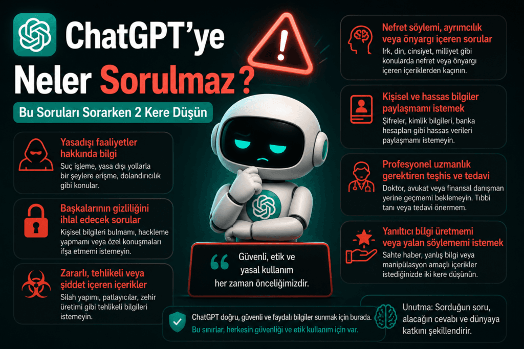 ChatGPT'ye neler sorulmaz.