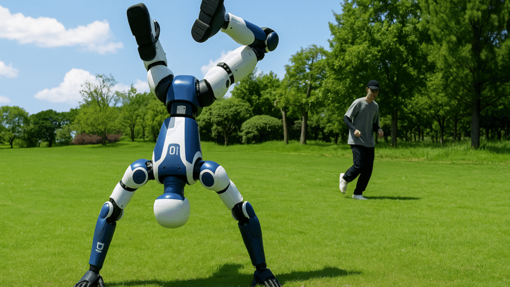 Ters Takla Atan Çinli Robot