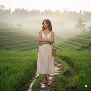 Pirinç tarlası Nano Banana Fotoğraf