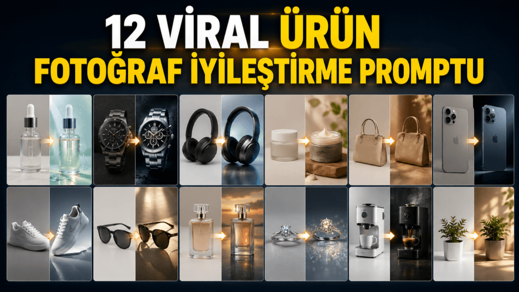 12 Viral Ürün Fotoğrafı İyileştirme Promptu