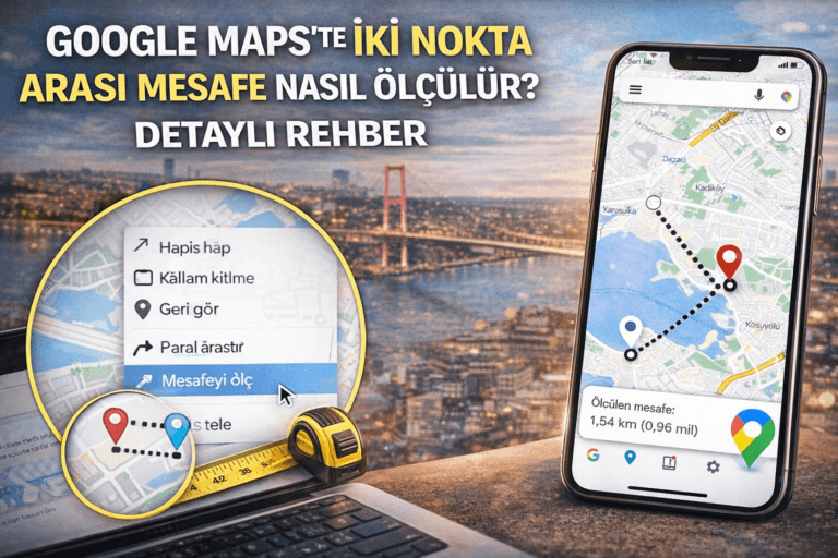 Google Maps’te İki Nokta Arası Mesafe Nasıl Ölçülür