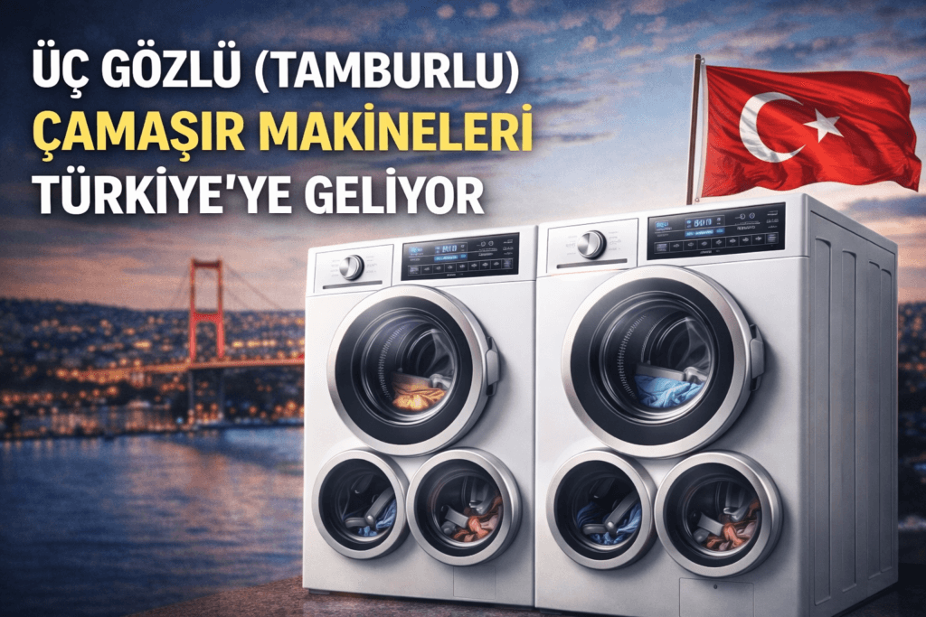 Üç Gözlü (Tamburlu) Çamaşır Makineleri