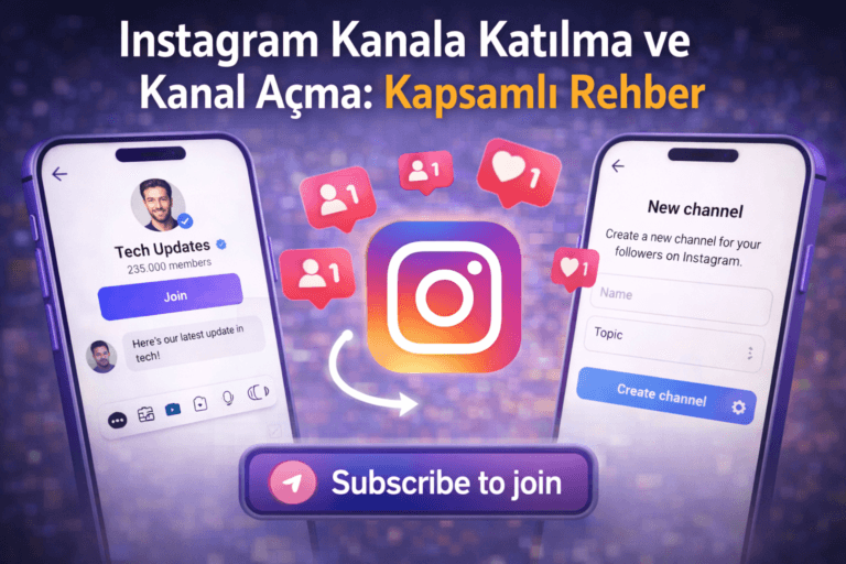 Instagram Kanala Katılma ve Kanal Açma