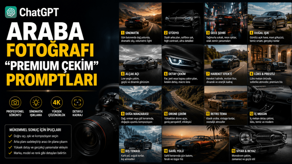 Araba Fotoğrafı Komutları