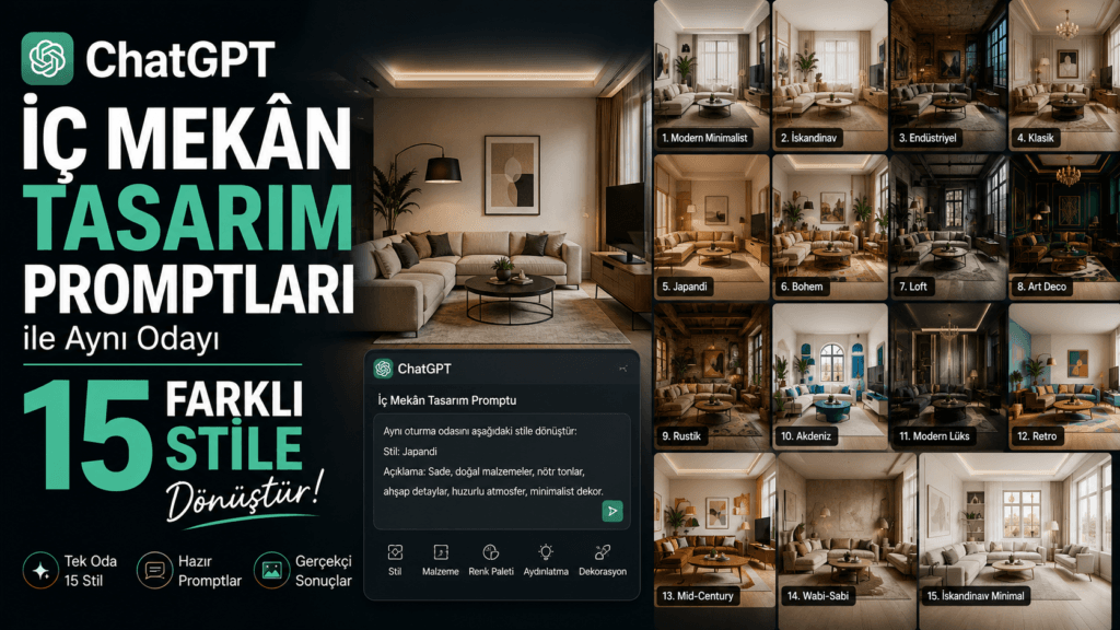 ChatGPT İç Mekan Tasarım Promptları