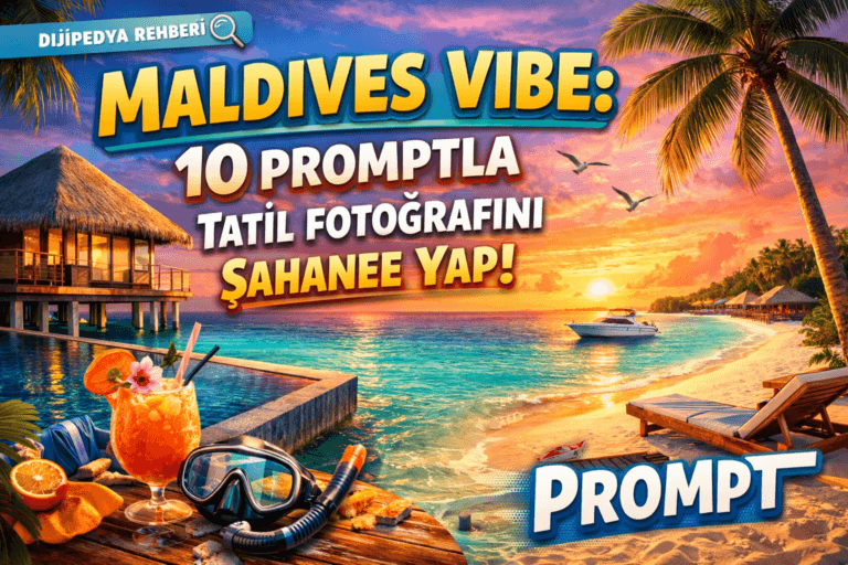 Maldivler vibe tatil fotoğrafı promptu
