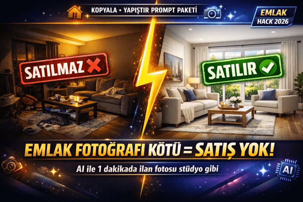 Emlak İlan Fotoğrafı Düzenleme Promptları