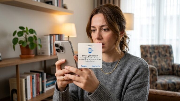iPhone Ekrana Çok Yakınsın Uyarısı Nasıl Kapatılır