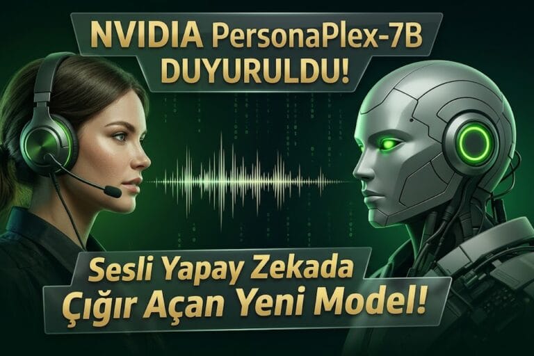 SEO odaklı alternatif metin: NVIDIA PersonaPlex-7B nedir? Gerçek zamanlı sesli yapay zeka modeli