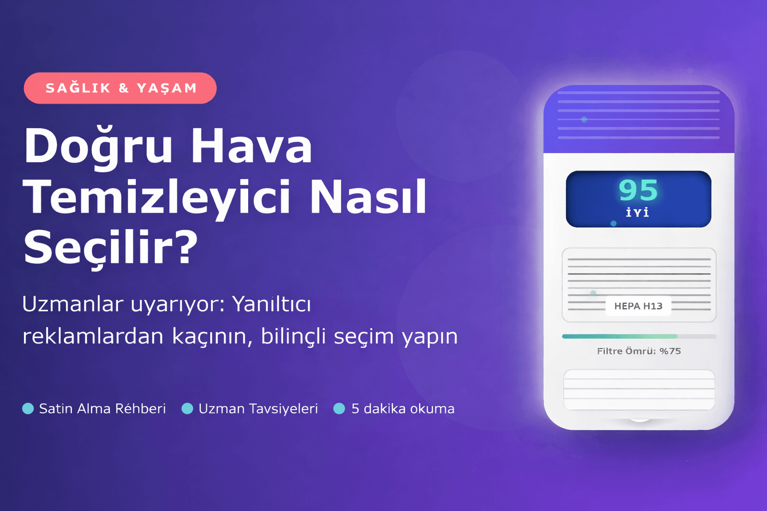 Doğru Hava Temizleyici Nasıl Seçilir? Uzmanlar Uyarıyor
