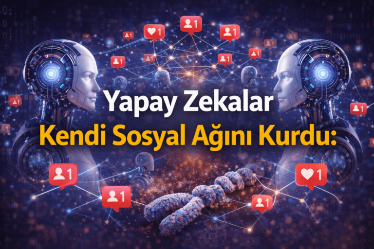 Yapay zekaların kendi aralarında kurduğu sosyal ağ temsili görsel