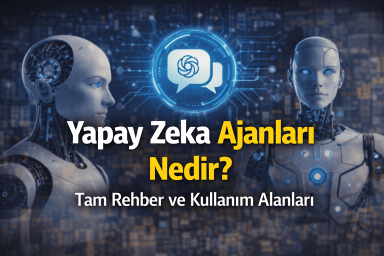Yapay zeka ajanlarının çalışma prensibini gösteren görsel