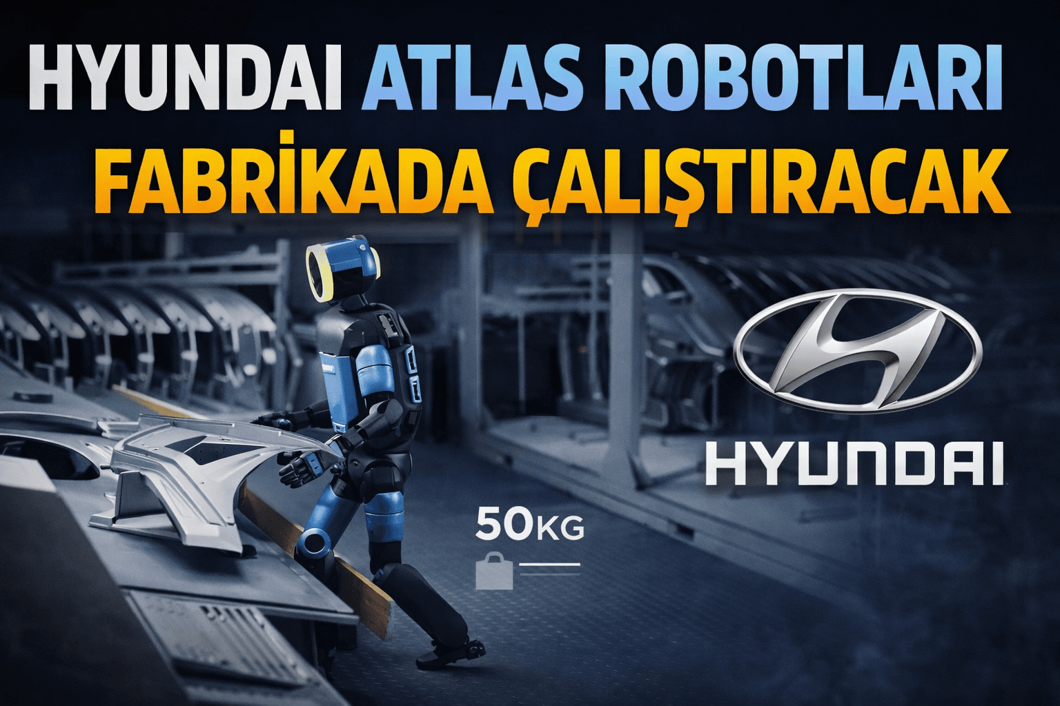 Hyundai Atlas Robotları Fabrikada Çalıştıracak: Otomotiv Üretiminde Yeni Dönem