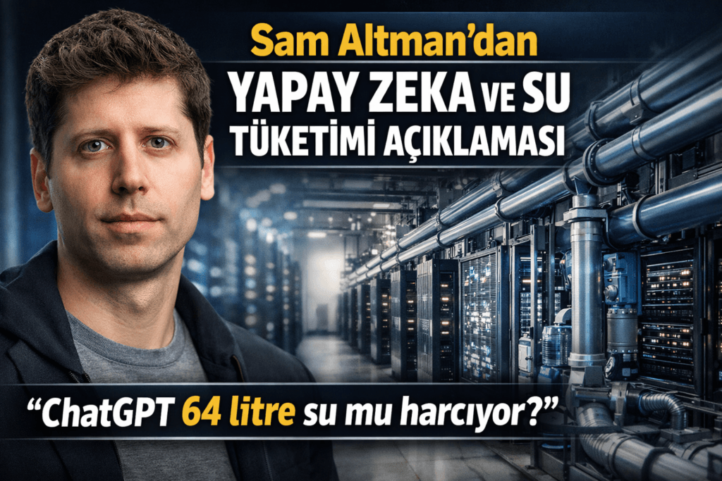 Sam Altman’dan Yapay Zeka ve Su Tüketimi Açıklaması: ChatGPT Başına 64 Litre Su İddiası Doğru mu?