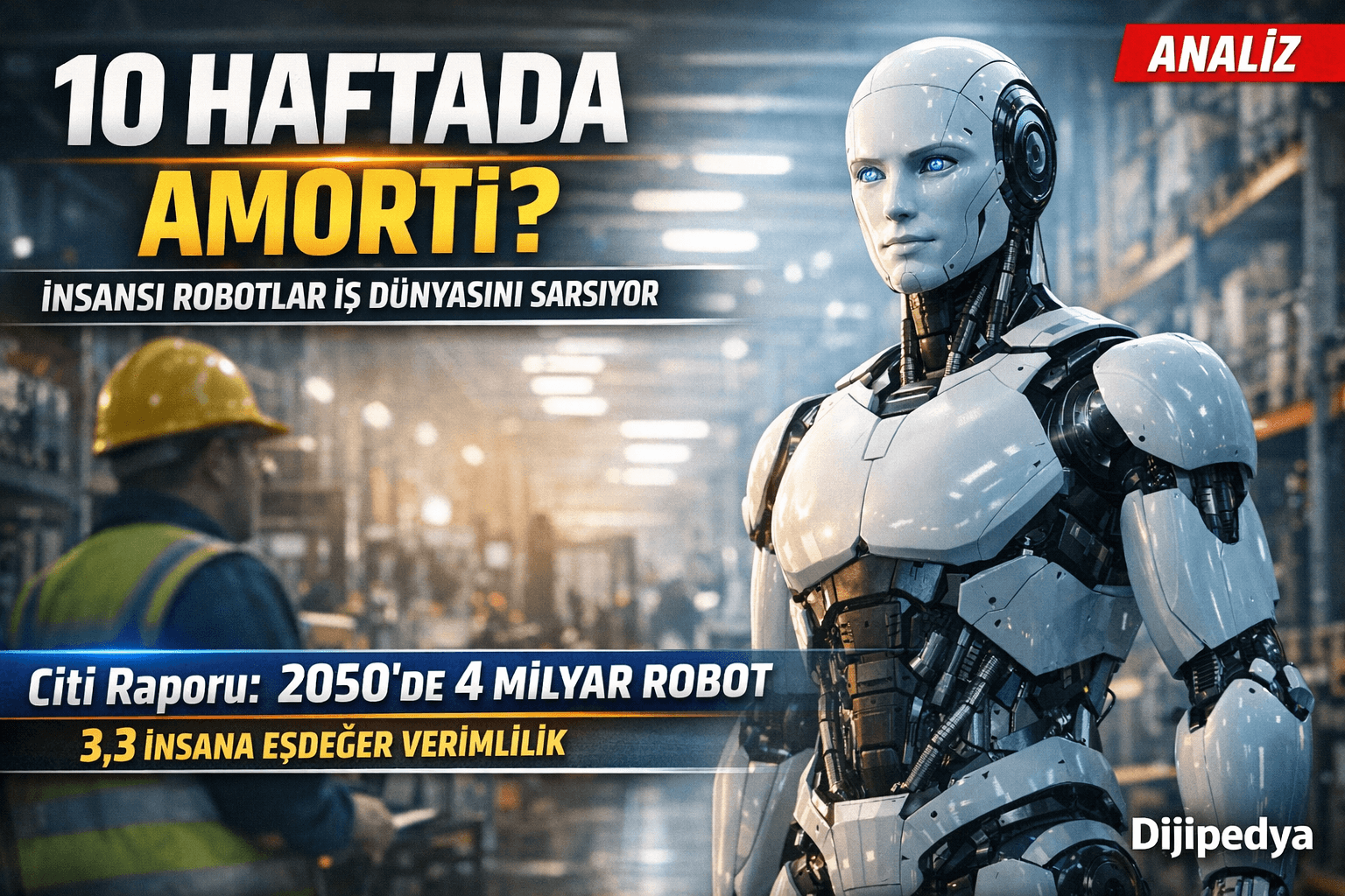 İnsansı Robotlar 10 Haftada Kendini Amorti Ediyor mu? Citi Raporu Küresel İş Gücünü Tartışmaya Açtı