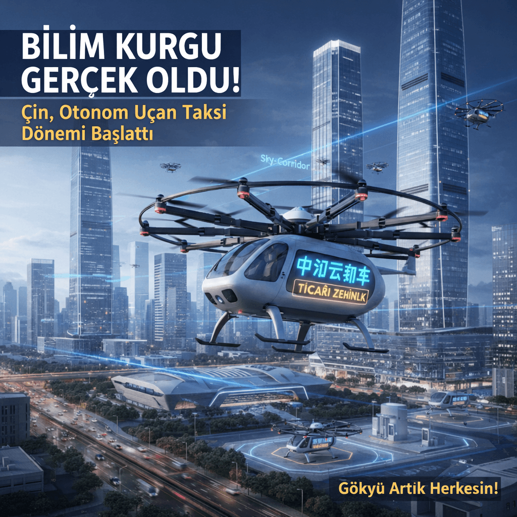 Bilim Kurgu Gerçek Oldu: Çin’de Gökyüzü Taksileri Resmen Ticari Seferlere Başlıyor