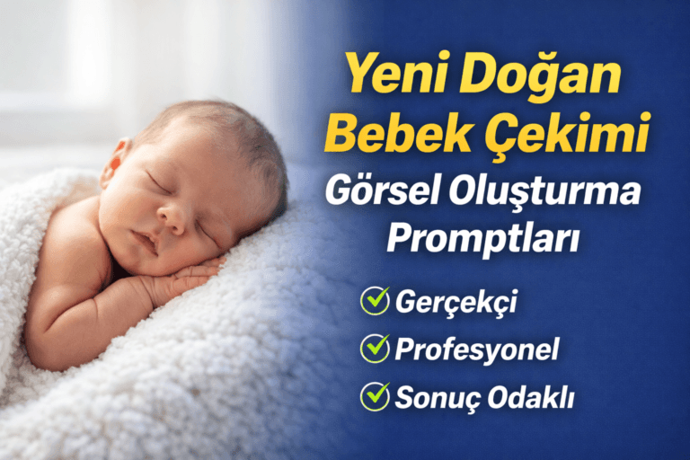 Yenidoğan Bebek Çekimleri için Gemini Promptları