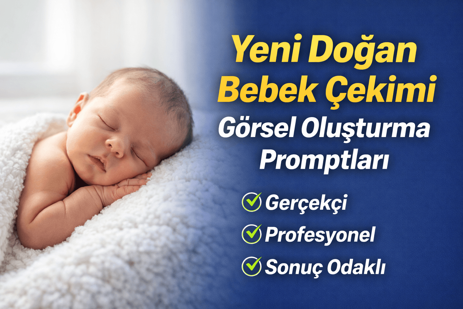 Yenidoğan Bebek Çekimleri için Gemini Promptları