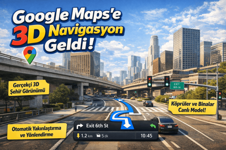 Google Maps’e 3D Navigasyon