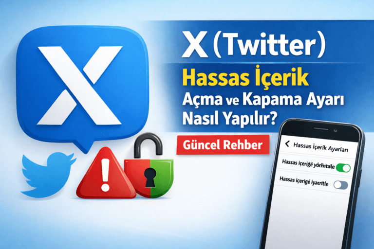 X (Twitter) Hassas İçerik Açma ve Kapama