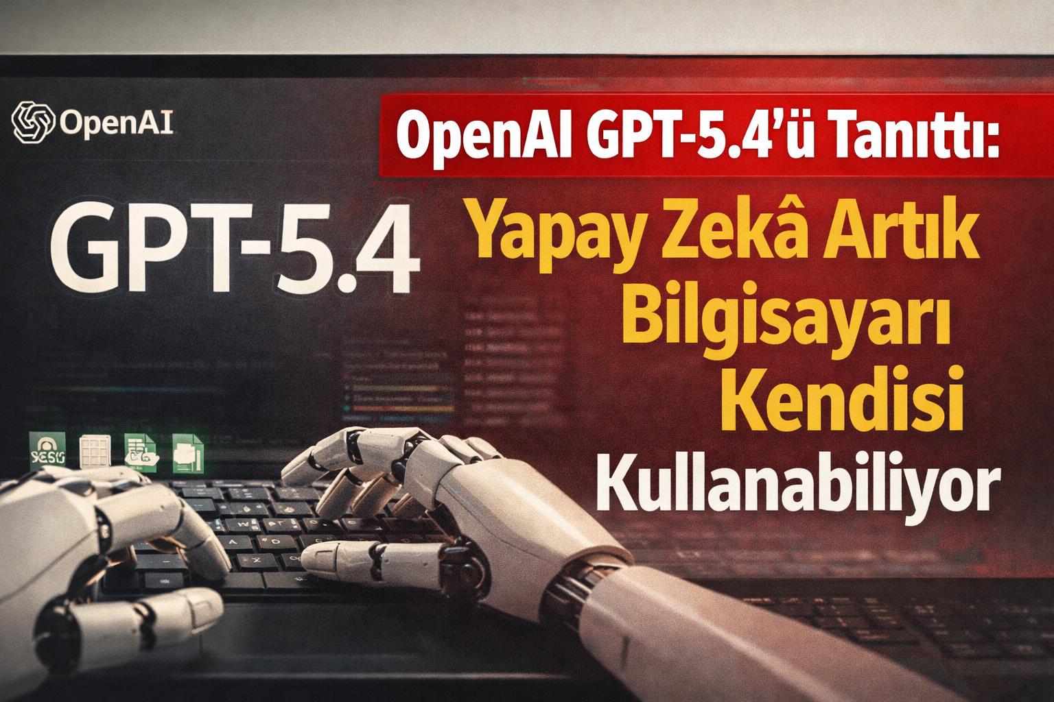 OpenAI GPT-5.4’ü Tanıttı: Yapay Zekâ Artık Bilgisayarı Kendisi Kullanabiliyor