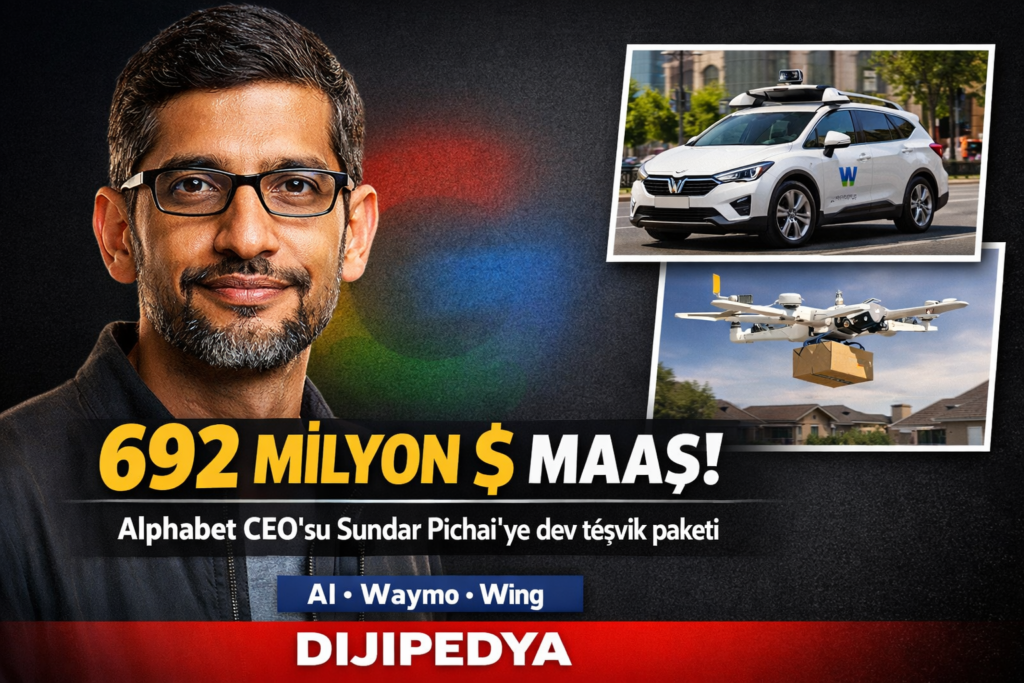 Google CEO'su Sundar Pichai'ye 692 Milyon Dolarlık Maaş