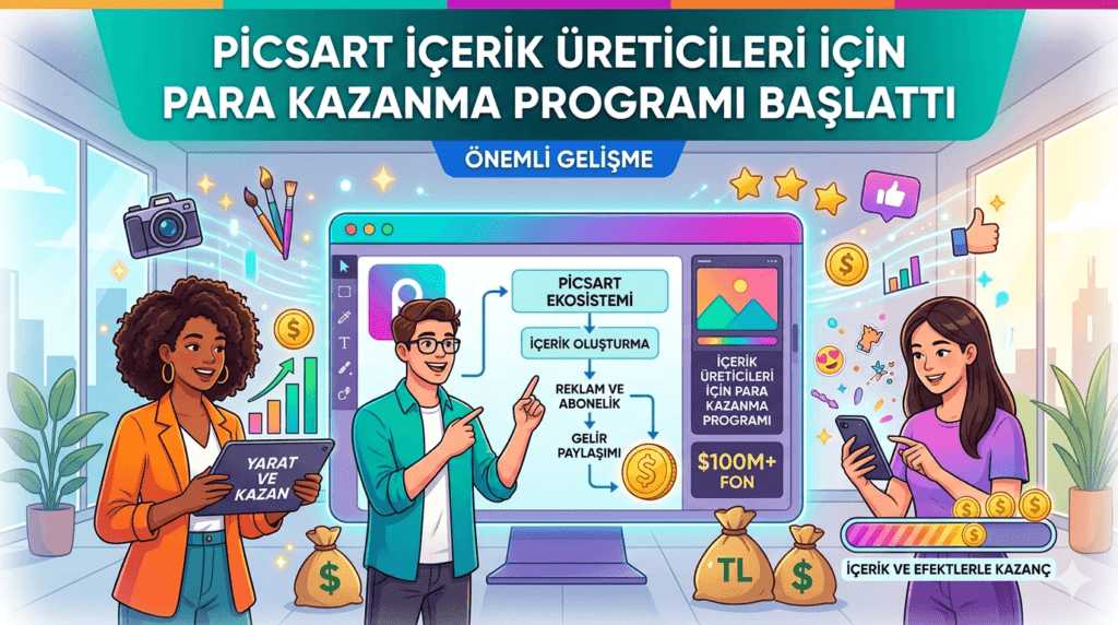 Picsart İçerik Üreticileri İçin Para Kazanma