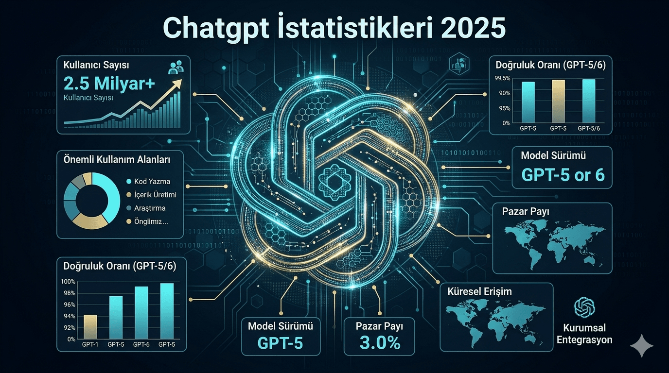 Chatgpt Kullanıcı ve Pazar Payı İstatistikleri 2025