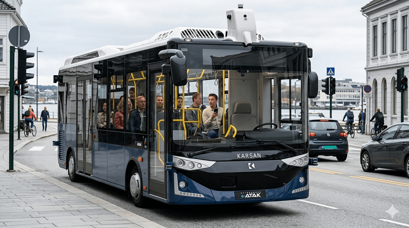 Bursa’dan Stavanger’a Teknoloji Köprüsü: Norveç’in İlk Sürücüsüz Otobüsü Bizden!