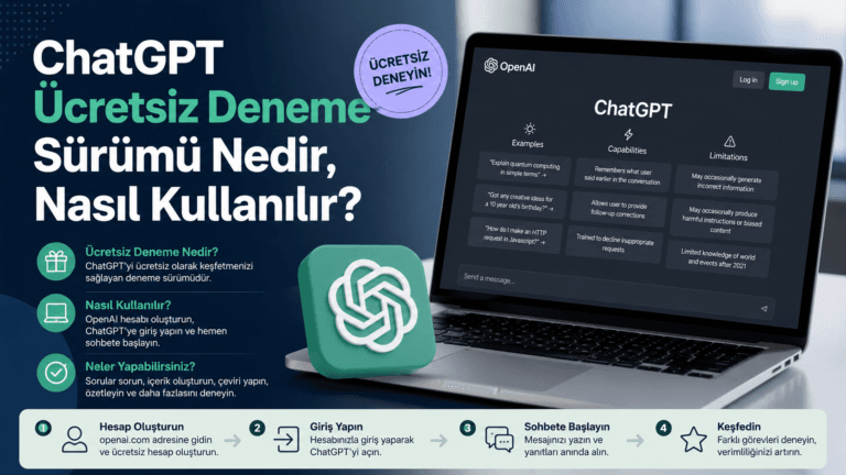 ChatGPT Ücretsiz Deneme Sürümü Çözülür? Pratik Öneriler