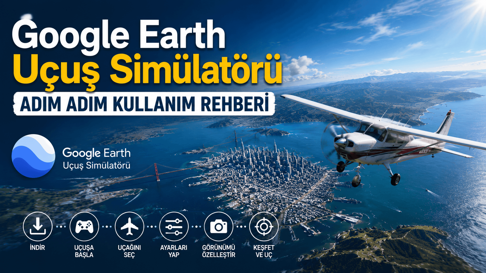 Google Earth Uçuş Simülatörü Herkese Ücretsiz Açıldı: Adım Adım Kullanım Rehberi