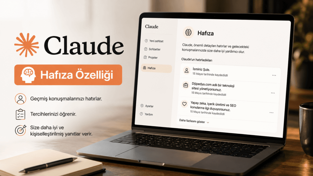 Claude hafıza özelliği: Anthropic kalıcı hafıza ile kişiselleştirilmiş AI deneyimi