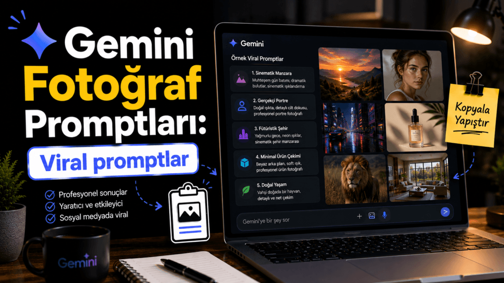 Gemini viral fotoğraf promptları: 10 trend komut 2026