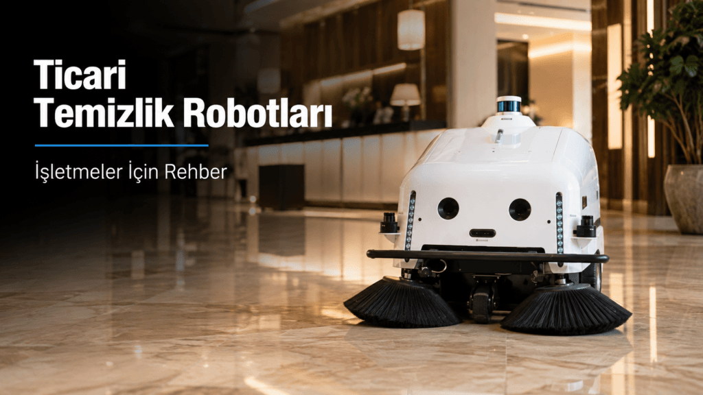 Otel, AVM ve hastanede kullanılan ticari temizlik robotu
