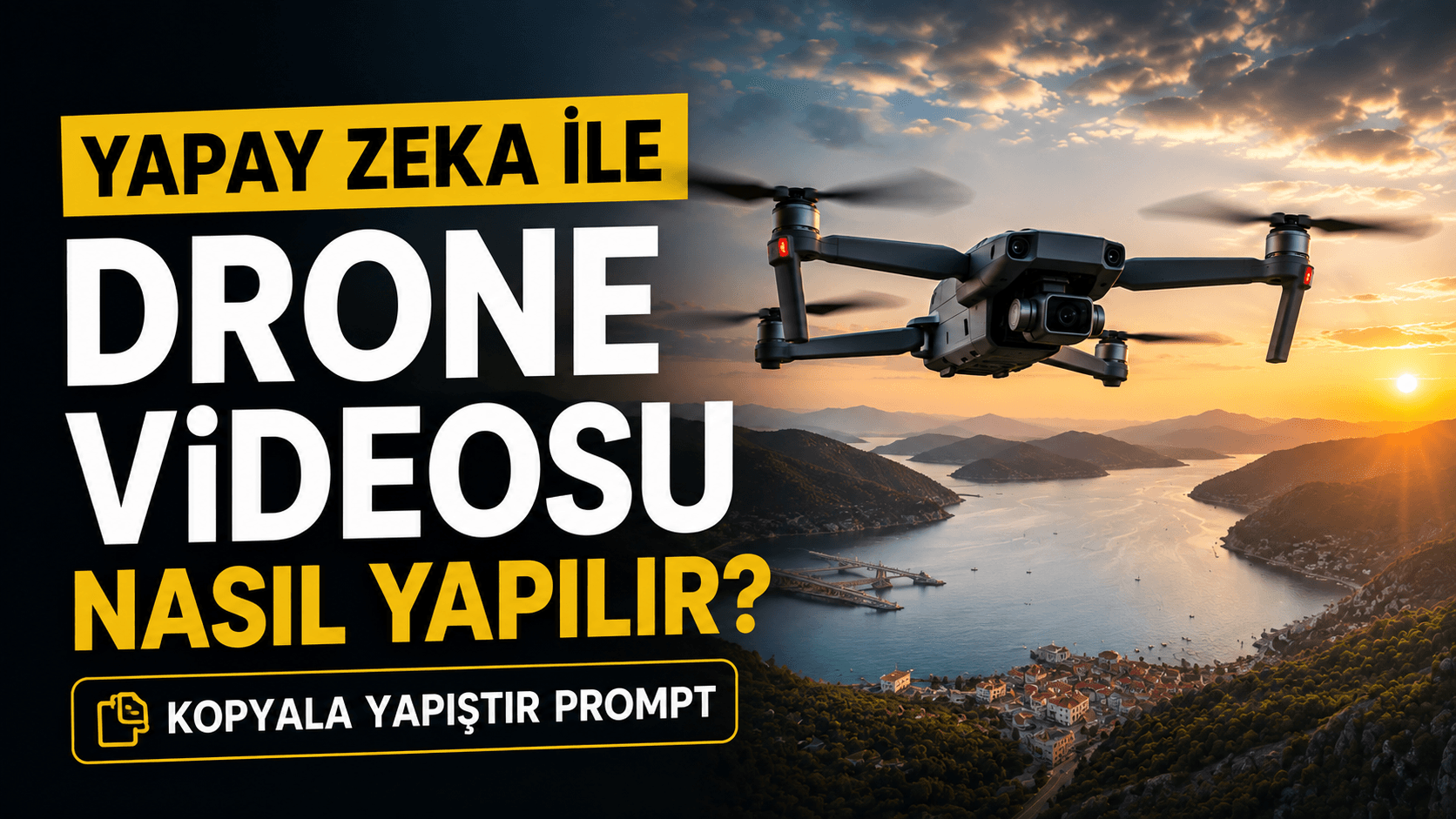 Yapay Zeka ile Drone Videosu Nasıl Yapılır? Fotoğrafından Havadan Çekim Promptu