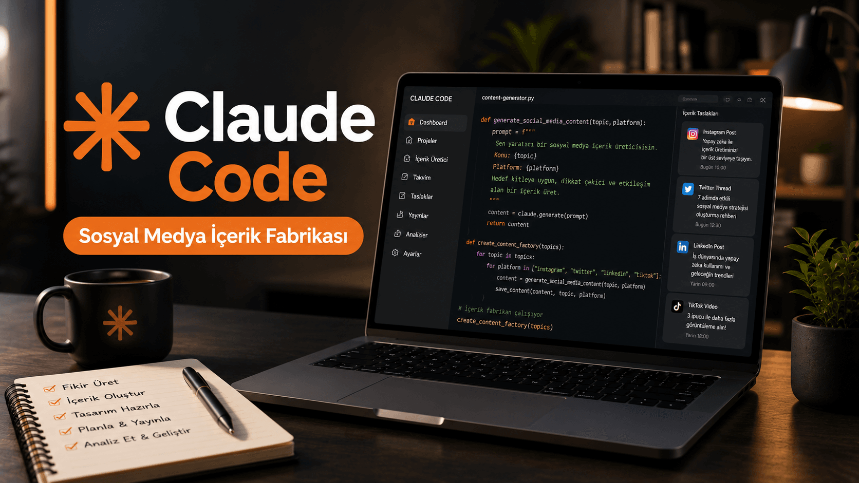 Claude Code ile Sosyal Medya İçerik Fabrikası: 7 Ajanlı Otomasyon Sistemi