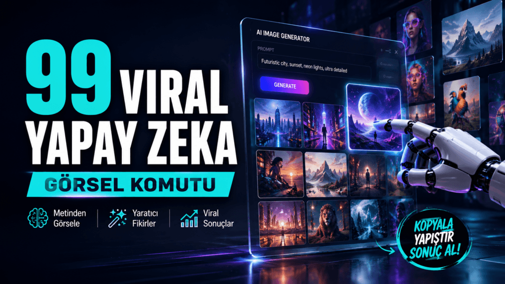 99 Viral Yapay Zeka Görsel Komutu (ChatGPT, Midjourney, Gemini için Kopyala-Yapıştır)