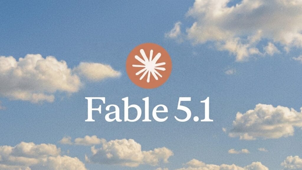 Claude Fable 5.1 logosu ve isim yazisi, Anthropic duyuru gorseli