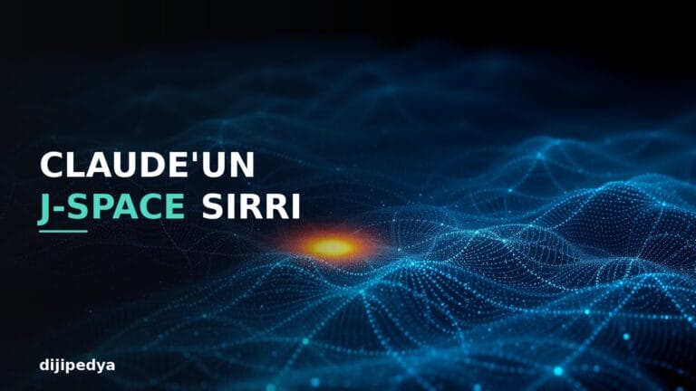 Claude J-Space kapak gorseli, veri okyanusunda kucuk bir isik noktasi