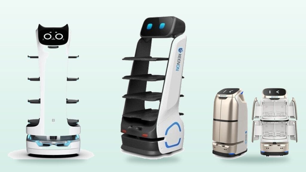PUDU BellaBot, Keenon T9 ve Keenon W3 servis robotları