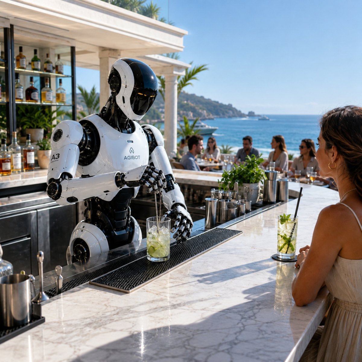 RoboTender yazılımıyla kokteyl hazırlayan robot barmen