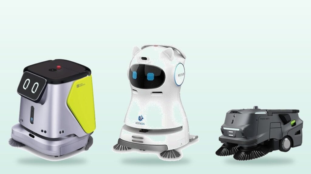PUDU CC1, Keenon C30 ve PUDU MT1 ticari temizlik robotları