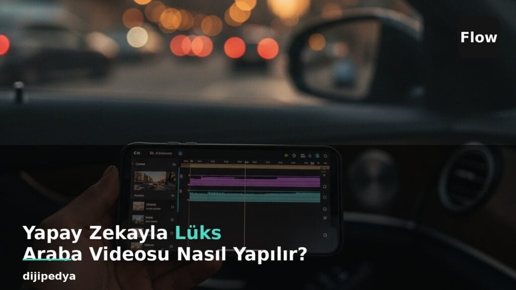 Yapay zekayla luks araba videosu nasil yapilir haberi kapak gorseli, telefonda video duzenleme ekrani